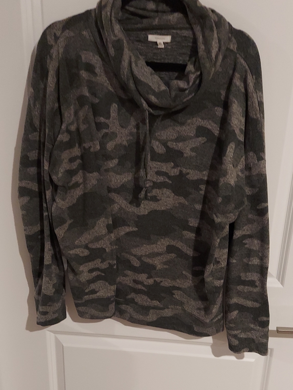Maurices Men's Cowl Neck Camo Sweater - Charcoal Gray